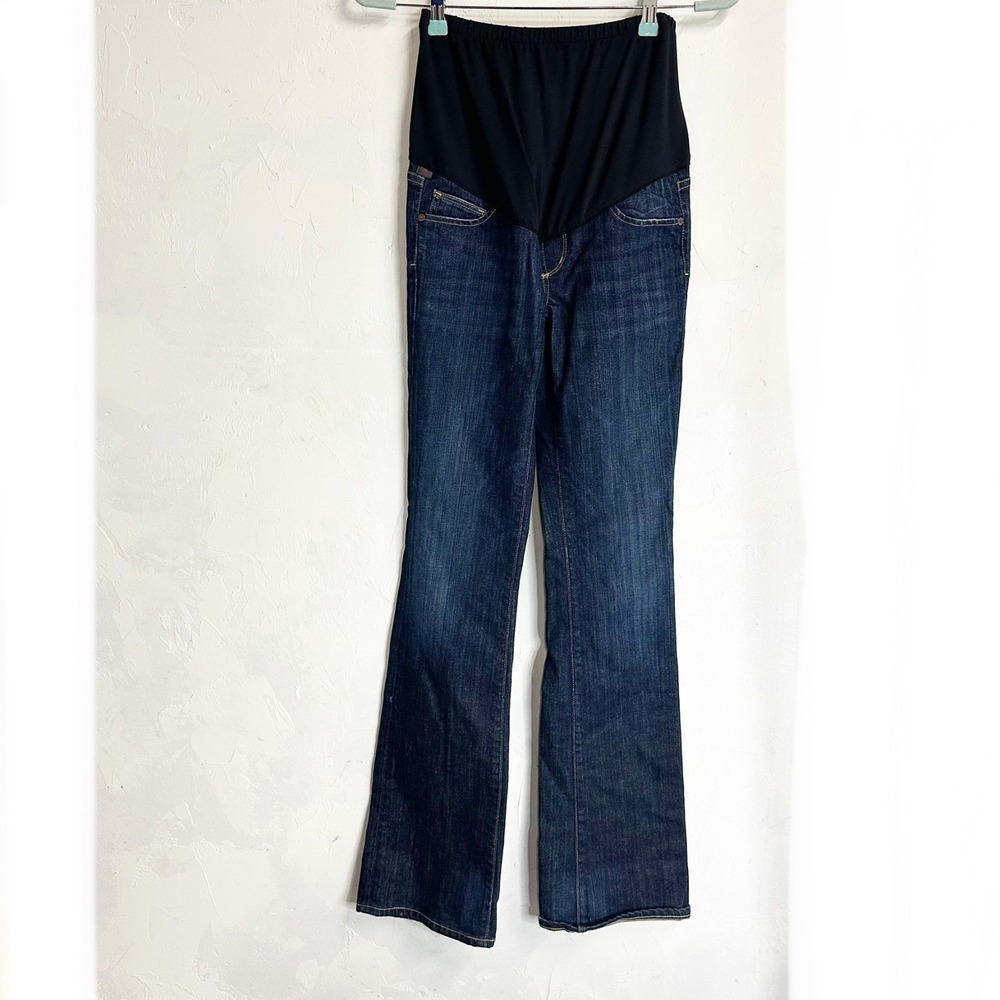AG Adriano Goldschmied Maternity High Waist Belly Band Flare Jeans Size 25